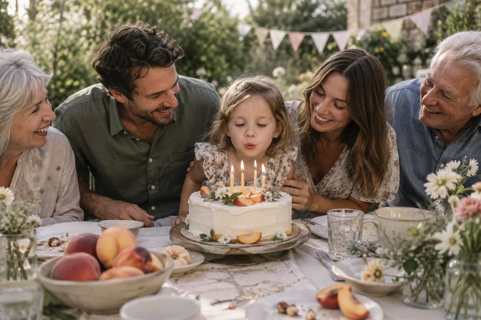 Family and friends celebrate a birthday together